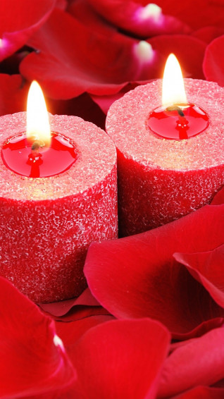 Romantic Candles Wallpaper On