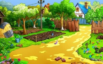 Cartoon Garden Wallpaper