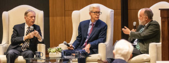 Former California Governors Gray Davis And Pete Wilson In A Wallpaper