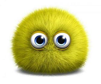 Puffy Cute Monster Wallpaper