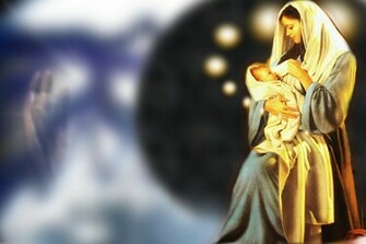 Mother Mary And Baby Jesus Angel