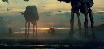Wallpaper Imperial Walkers Star Wars Art Robots Films