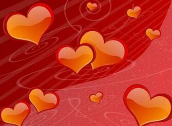Heart Background Wallpaper Red Orange Desktop
