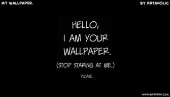 Hello I Am Your Wallpaper Stop Staring At Me Please
