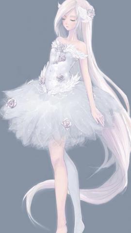 Anime Dreamy Cartoon Fairy Girl iPhone Wallpaper