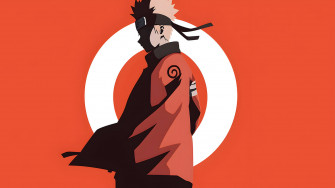 Naruto Orange Minimalist Desktop Wallpaper 4k