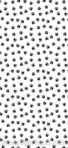 Black And White Paw Print iPhone Wallpaper
