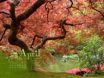 April Desktop Calendar Monthly Calendars Wallpaper