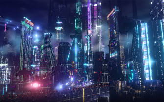 Neon City Lights 4k 1080p Resolution HD Wallpaper Image Photos And