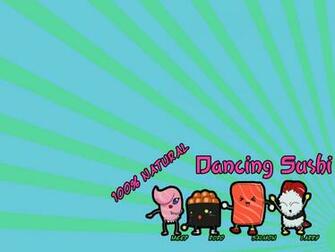 Cute Sushi Wallpaper Dancing By