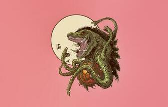 Wallpaper Figure Monster Background Godzilla Art