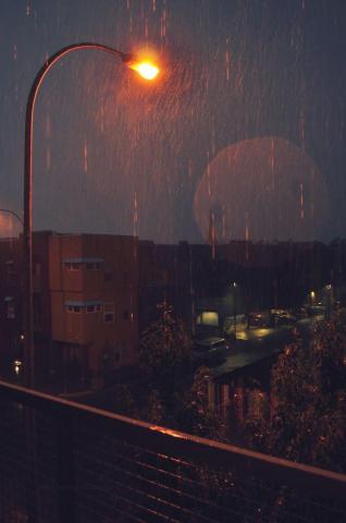 Aesthetics Rainy City Wallpaper