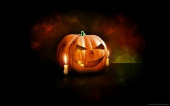 Jack O Lantern With Candles Wallpaper