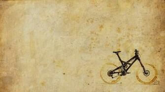 Minimalistic Stain Mountain Bikes Coffee Wallpaper
