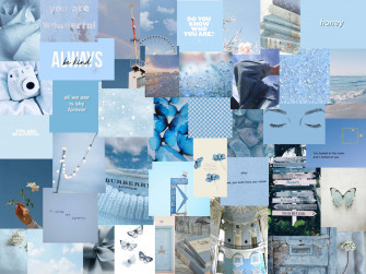 White And Pastel Blue Aesthetic Wallpaper