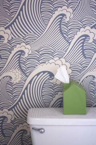 Removable Wallpaper In The Bathroom How About Orange
