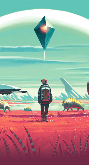 Explore The Depths Of Galaxy On No Man S Sky Phone Wallpaper