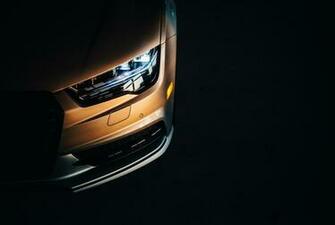 Unpaired Headlight With Black Background Photo Light Image