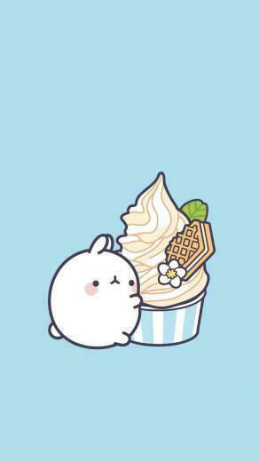 Molang Ice Cream Wallpaper Background S Ta Bakgrunder iPhone