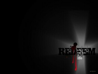 Christian Graphic Redeem Black Wallpaper Background