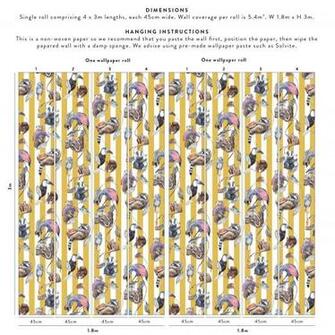 Hackney Empire Wallpaper Ochre Stripe