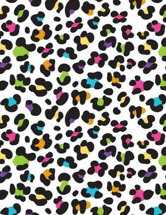 Colorful Rainbow Lisa Frank Leopard Cheetah Background
