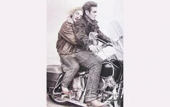 James Dean And Marilyn Monroe Wallpaper Paitning Art