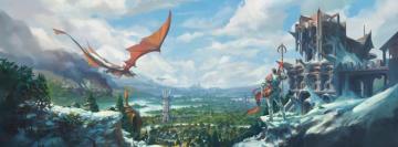 Runescape Temple Knight Dragon Game Digital Wallpaper Games