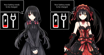 Tokisaki Kurumi Battery Notification Xwidget By Adiim