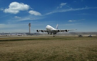 Wallpaper Aviatoin Airbus A380 Airfrance Take Off