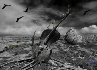 Lonely Cello Wallpaper