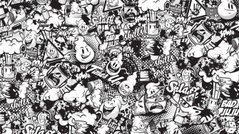 Black And White Graffiti Wallpaper