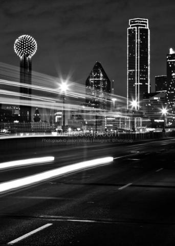 The Dallas Skyline Framed Wall Decor