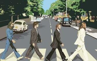 The Simpsons Abbey Road Wallpaper