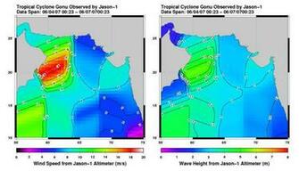 Space Image Jason Tracks Powerful Tropical Cyclone Gonu S High