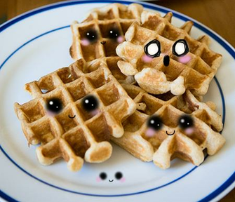 Kawaii Waffles By Geekydinosaur