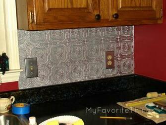 Punched Tin Backsplash
