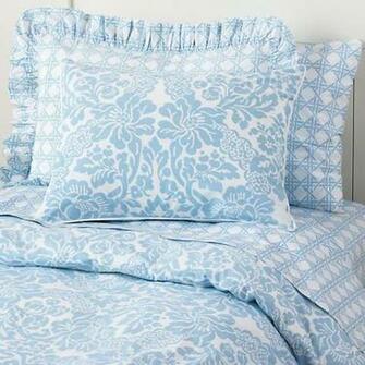 Wallpaper Floral Duvet Cover Blue