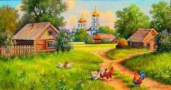 Village Of Kura Home Church Methods Flowers Trees Farm