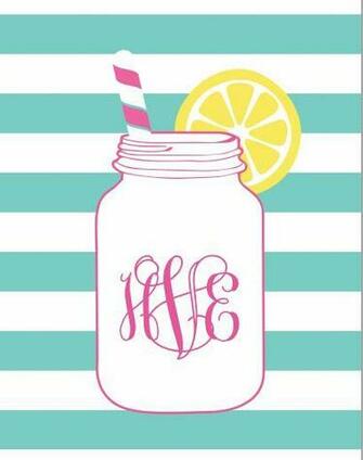 Mason Jar Monogram Wallpaper Phone Candy