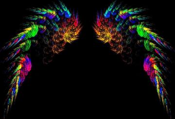Wings Rainbow Angel Wallpaper HD