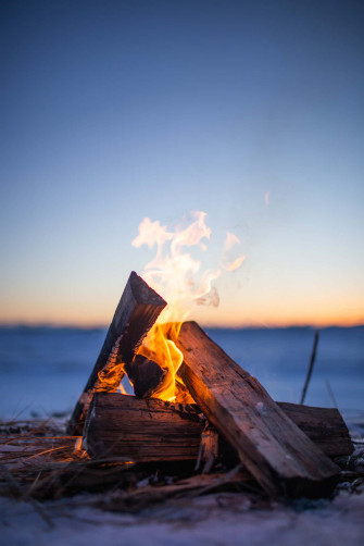 Burning Wood On Snowy Ground Campfire Kx8433t8y6bf9e3w Wallpaper