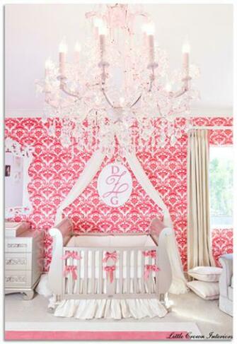 Wallpaper For Girl Nursery Traditional Little Crown