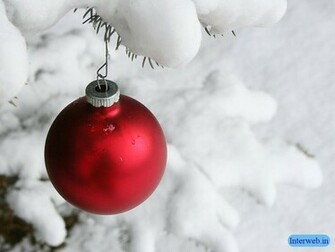 Snow Christmas Wallpaper Collection Red Ball Jpg