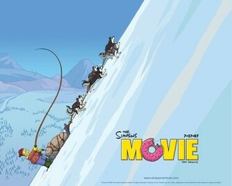 Simpson The Simpsons Movie Sled Dogs Wallpaper