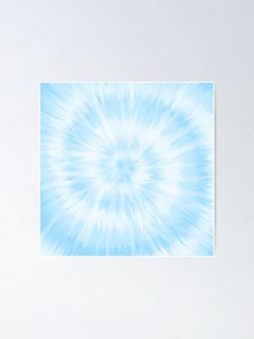Blue Tie Dye Wallpaper Poster By Pastel Paletted