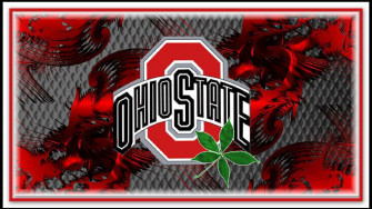 Ohio State Football Team Logo With Buckeye Leaf Wallpaper