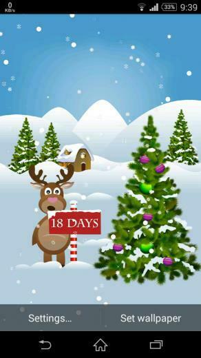 This Is A Nice Live Wallpaper For Christmas With Falling Snowflakes