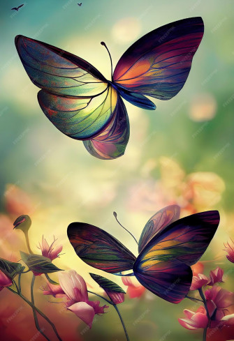 Colorful Butterfly Background Wallpaper