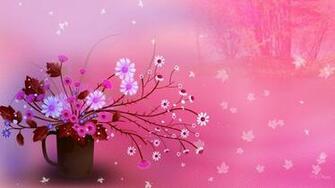 Autumn Bouquet Pink Nature Flowers HD Desktop Wallpaper